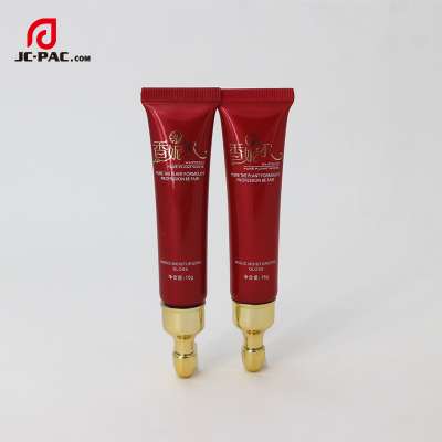 Red Plastic Cosmetic Eye Cream Tube with Special Design Head