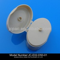 diameter 50mm plastic oval flip top cap for tube